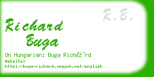 richard buga business card